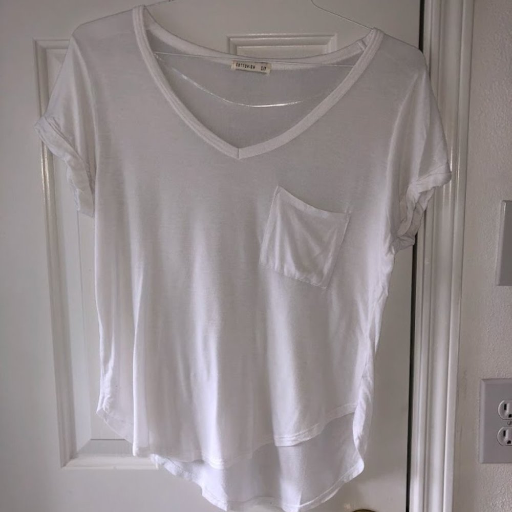 Cotton On White V-Neck
